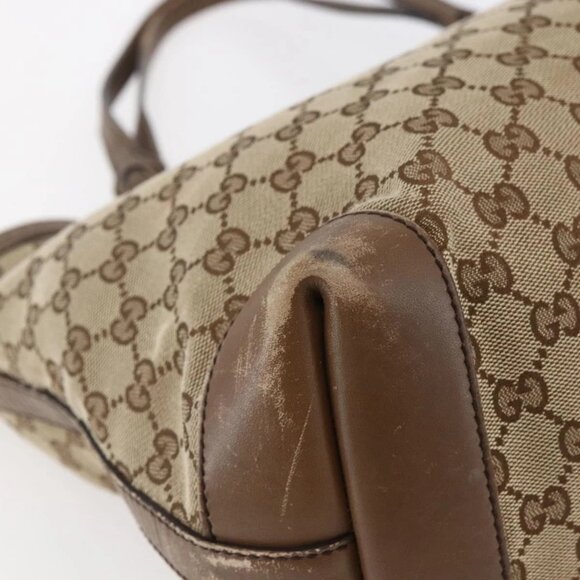 GUCCI GG Canvas Tote Bag Beige Auth 146146 - Picture 4 of 16